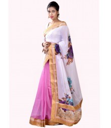 Charming White & Pink Designer Collection Saree MDL-S-SR1-024